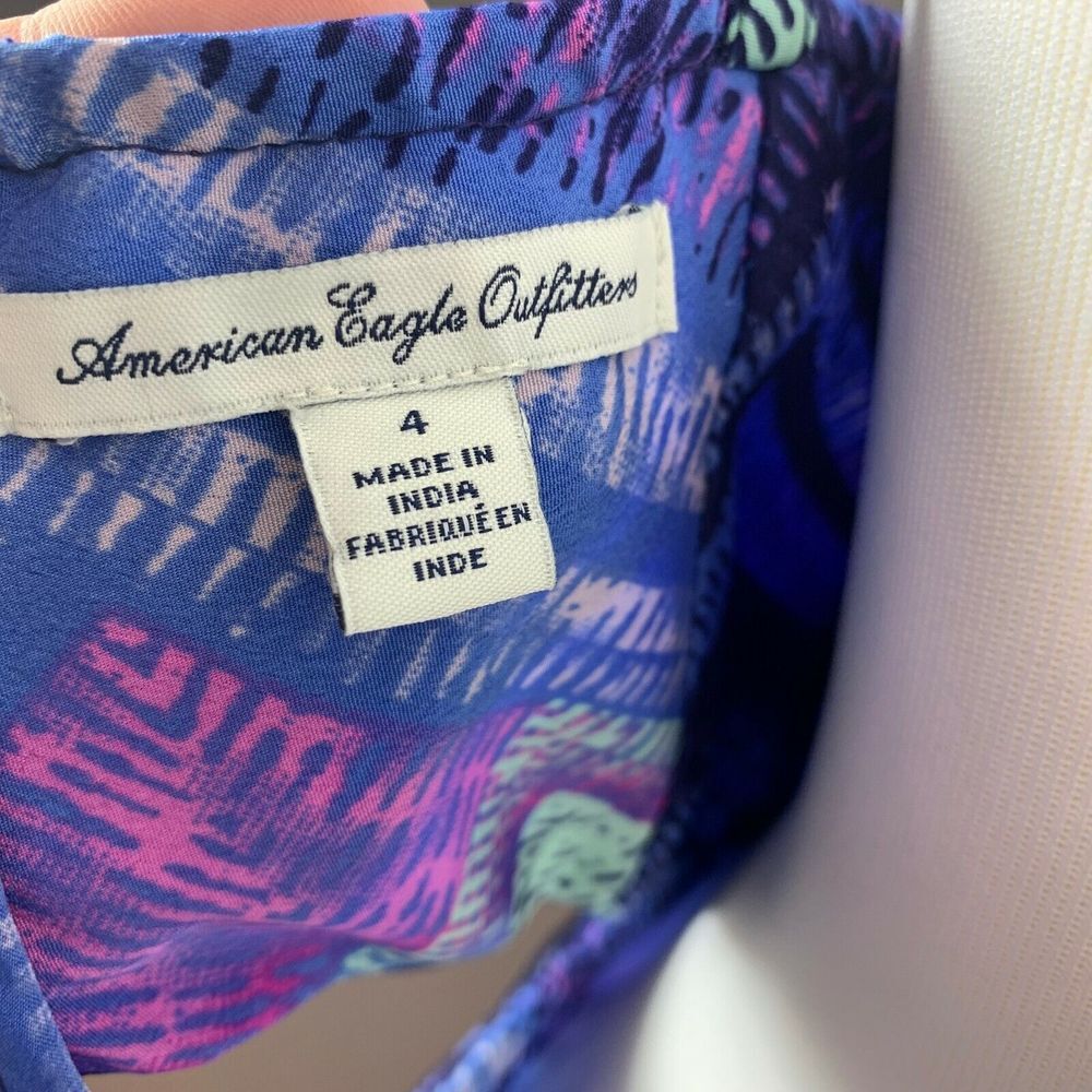 American Eagle Outfitters Womens Dress Size 4 Sleeveless‎ Back Cut Out Pockets - Picture 4 of 4
